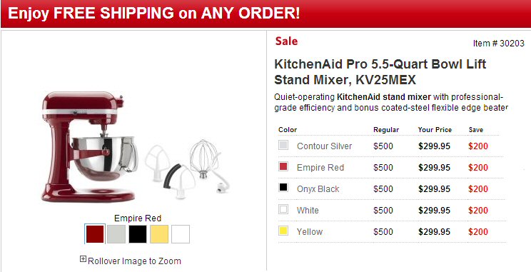KitchenAid Pro stand mixer on sale