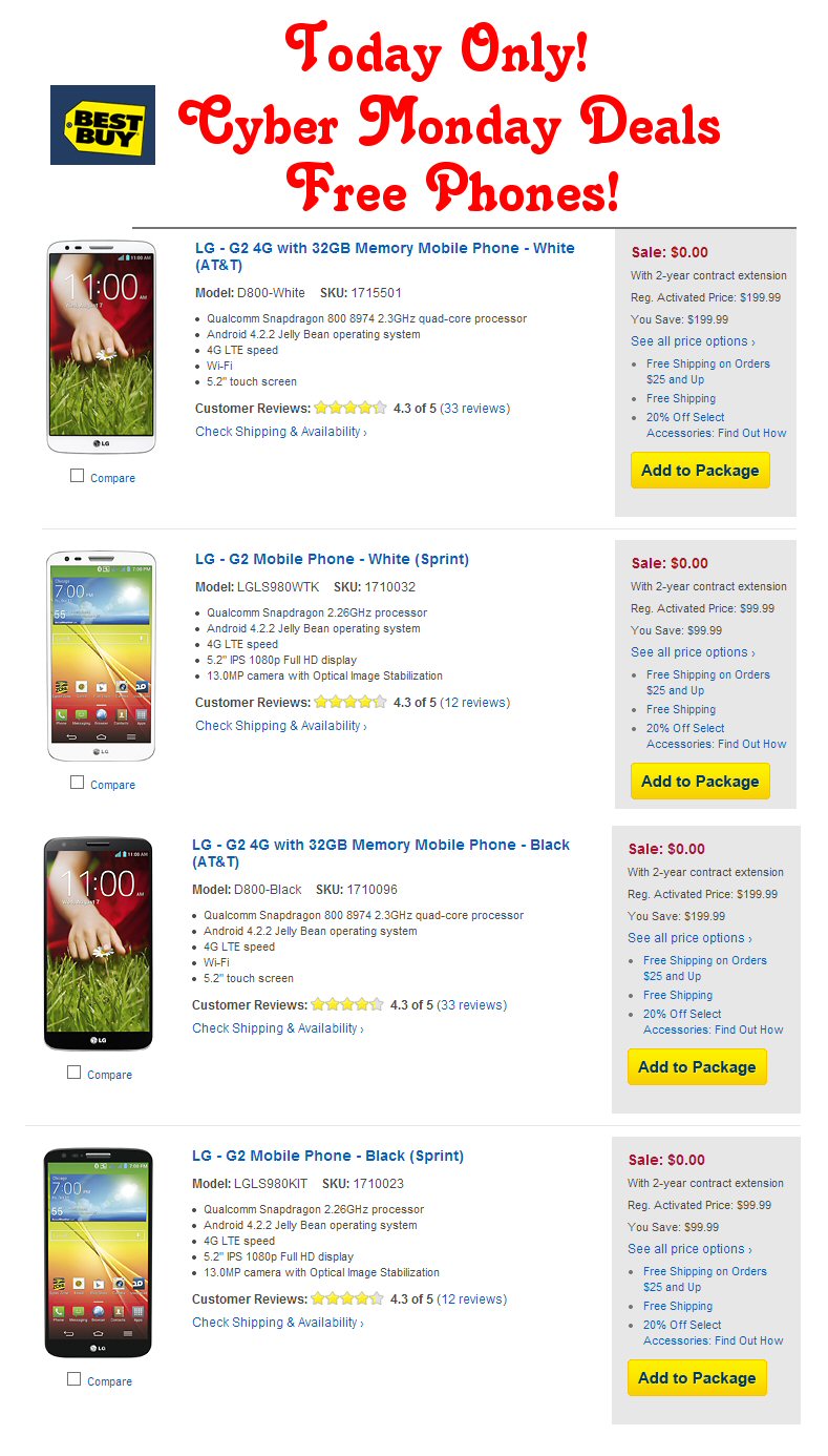 Best Buy Cell Phones Cyber Monday