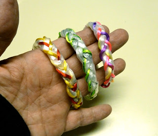 plastic bag bracelets