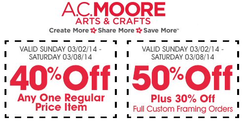 AC Moore coupons 3-2