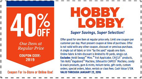 Hobby lobby coupon
