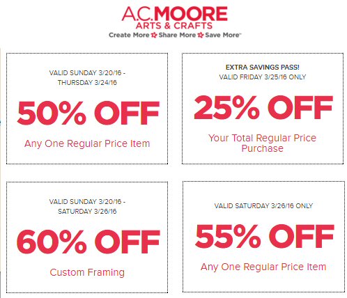 AC Moore coupons 3-20-16 Calvary Couponers and Crafters