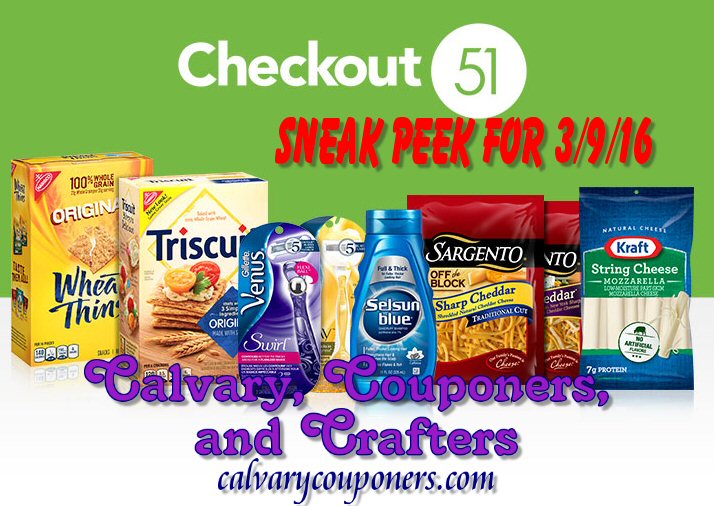 Checkout 51 sneak peek 3-9-16 Calvary Couponers and Crafters