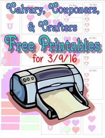 FeaturedFreePrintables Calvary Couponers and Crafters