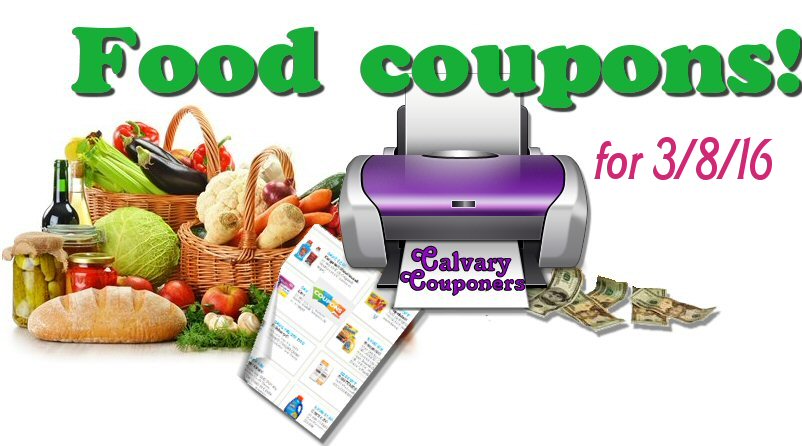 Food Only Printable Coupons for 3-8-16 Calvary Couponers and Crafters