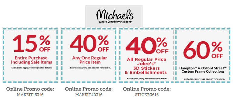 Michaels coupons 3-6-16 Calvary Couponers and Crafters