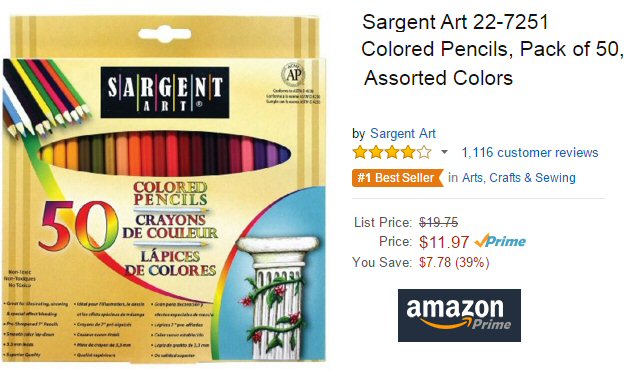 Sargent Art Colored Pencils Save over seven dollars Calvary Couponers and Crafters
