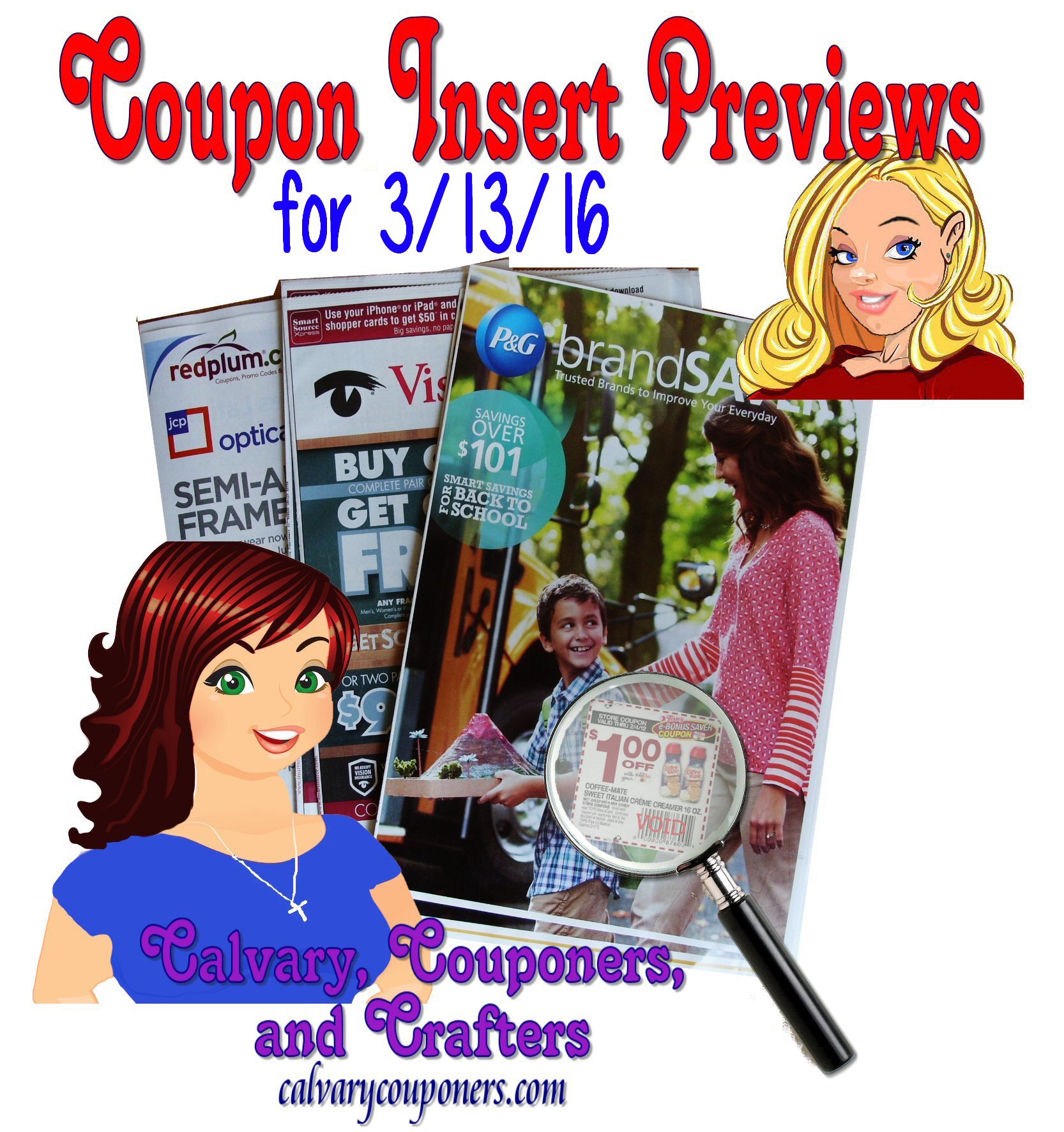 Sunday Coupon Insert Preview for 3-13-16 Calvary Couponers and Crafters
