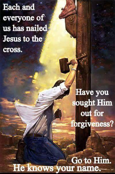 we each nailed Jesus to the cross Calvary Couponers and Crafters