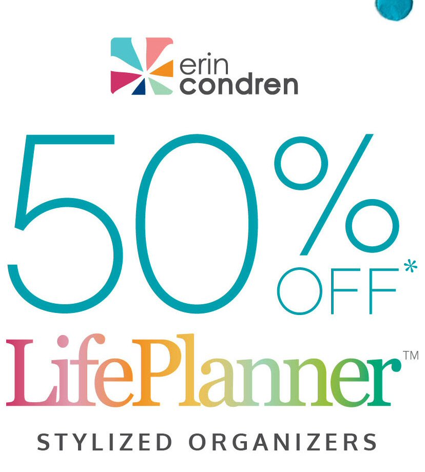 Erin Condren 50 percent off_Calvary Couponers and Crafters