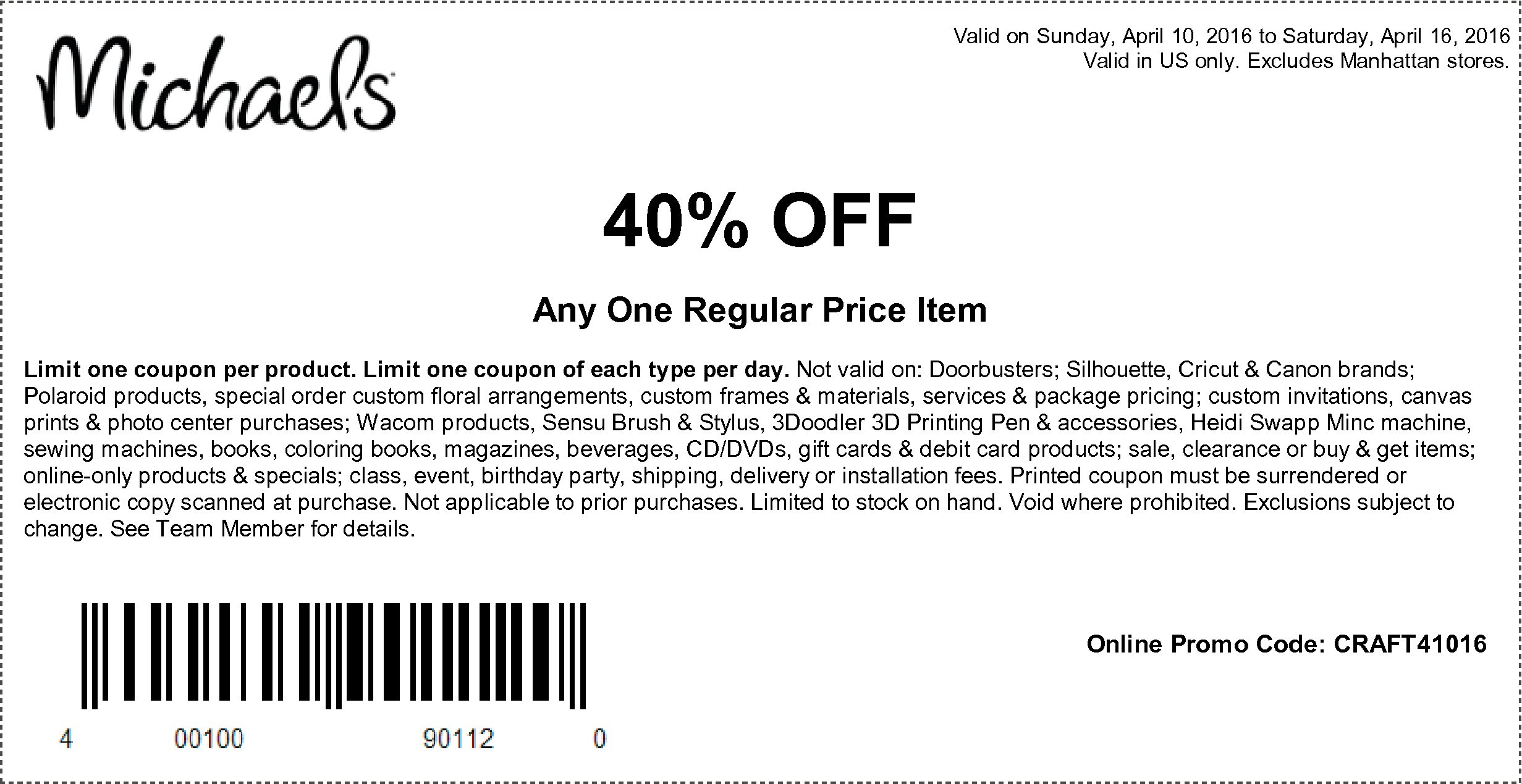 Michaels store coupon 4-10-16_Calvary Couponers and Crafters