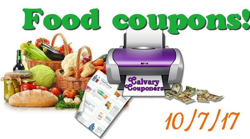 Food Only Coupons for 10/7/17