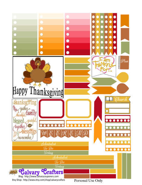 Freebie Friday Country Thanksgiving Planner Printables