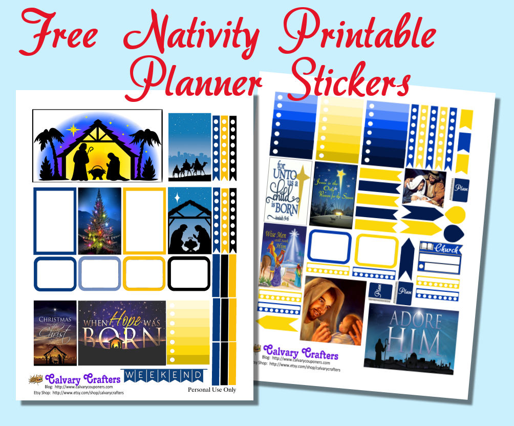Christmas Nativity Planner Stickers