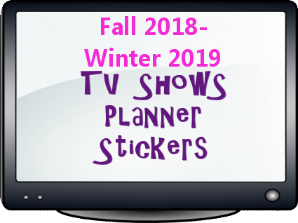 TV show printable planner stickers