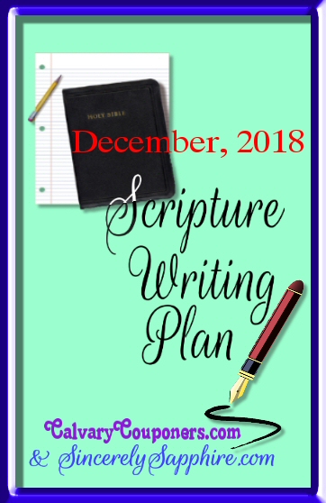 December 2018 scripture writing plan