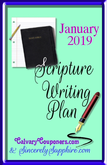 January, 2019 Scripture Writing Plan header
