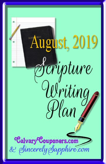 August 2019 scripture writing plan