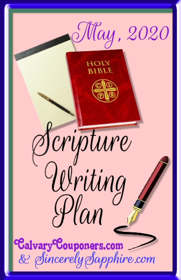 May 2020 Scripture writing plan header