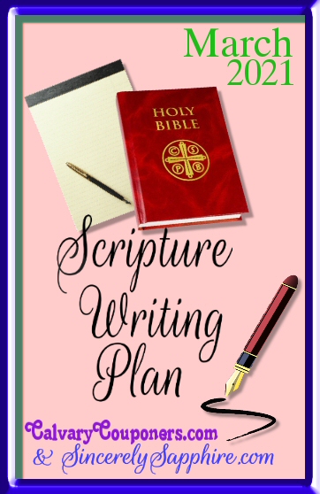 March 2021 scripture writing header