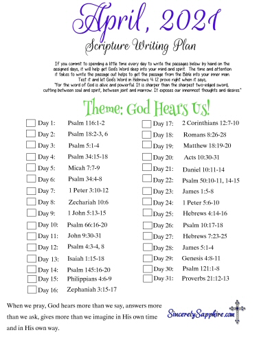 Click here to download April 2021 scripture writing plan